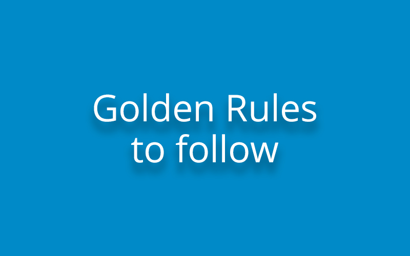 SiteLink Golden Rules to Follow